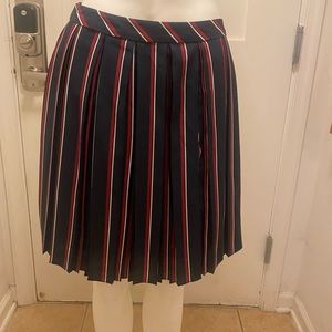 Women dress pleated skirt, Vertical striped, BR, brand new.